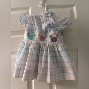 Plaid Kids Matching Set with Embroidered Accents